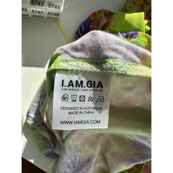 I AM GIA Green Floral Cutout Halter Keyhole Mini Dress Women’s S - Picture 9 of 12